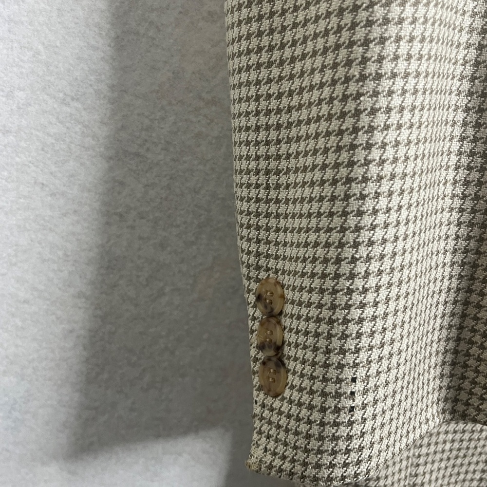 Vintage Gianfranco Ruffini Blazer Houndstooth Italy Wool Jacket - Picture 9 of 11